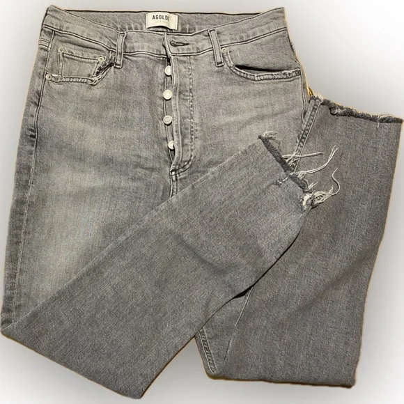 AGOLDE NICO High Rise Slim in Risk - Picture 4 of 7